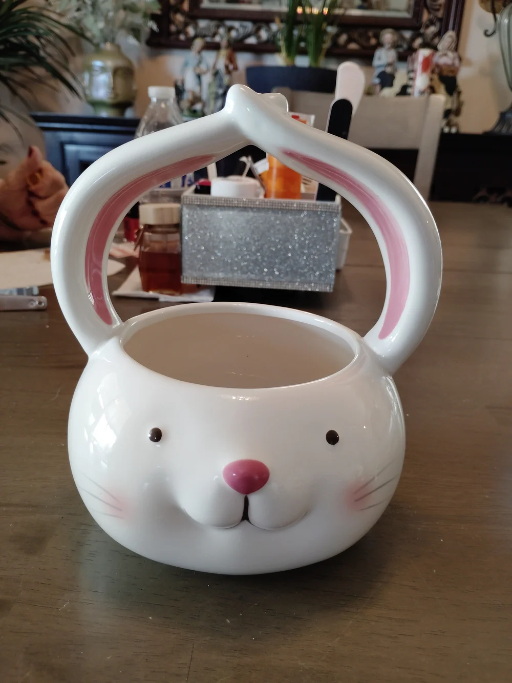 Ceramic Easter Bunny with Handle